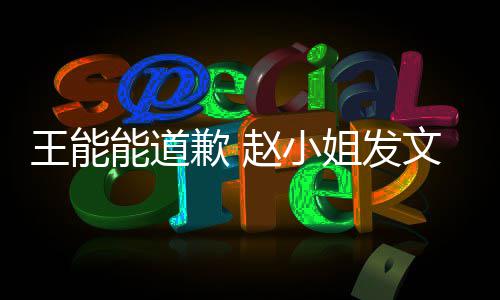 能道姐发应希望赵小这件王能文回事就束此结歉