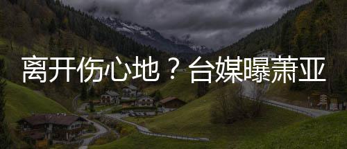 男友亚轩已搬小1地台媒曝萧爱巢离开离和伤心6岁