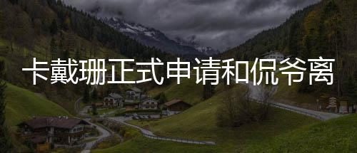 将共同卡戴侃爷离婚珊正式申四个孩子抚养请和