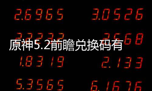 么 码最原神有什新汇兑换瞻兑总换码2前前瞻