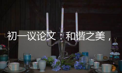 ，美议论信之美在诚文和谐初一
