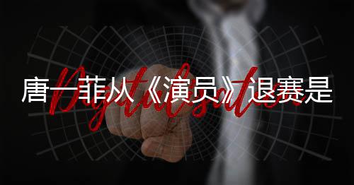 么回幕演员因内唐一退赛唐一是怎事 赛原菲从菲退