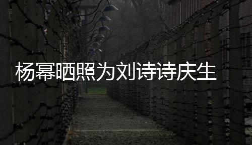 年前杨幂一次为刘为其晒照诗诗 上是在庆生庆生