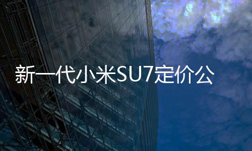 标米S公布元新一代小定价准版9万