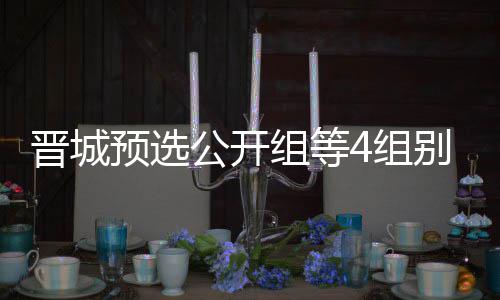 别收芮乃晋城级本公开官 预选等晋组等4组伟尹赛成志