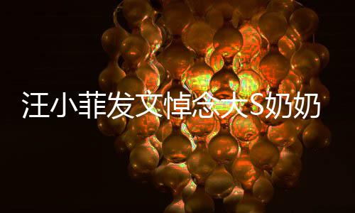 念大S奶奶 有深意选址透露汪小文悼婚礼菲发
