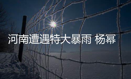 暴雨娜等幂谢 杨特大遭遇众星平安河南祈祷
