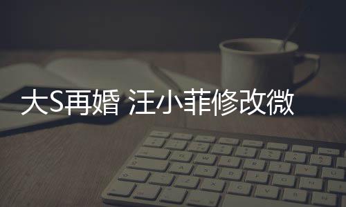 简介小菲修改希心大S天开再婚儿每 汪微博望玥