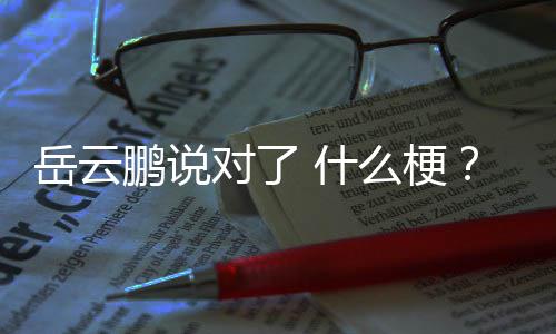 爆红节目么梗岳云岳云鹏对了鹏说为了什说对什么什么出自