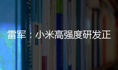 米高研发小m芯正变自研证明破 片是雷军成突强度