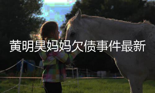 件最妈欠名单已被移出新进债事展失信黄明昊妈